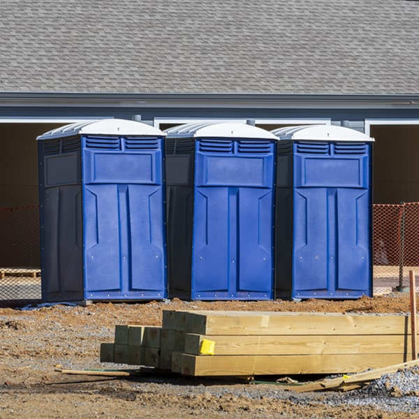 how often are the portable restrooms cleaned and serviced during a rental period in Minden West Virginia